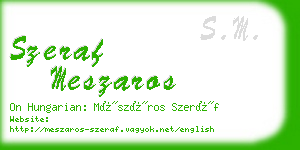 szeraf meszaros business card